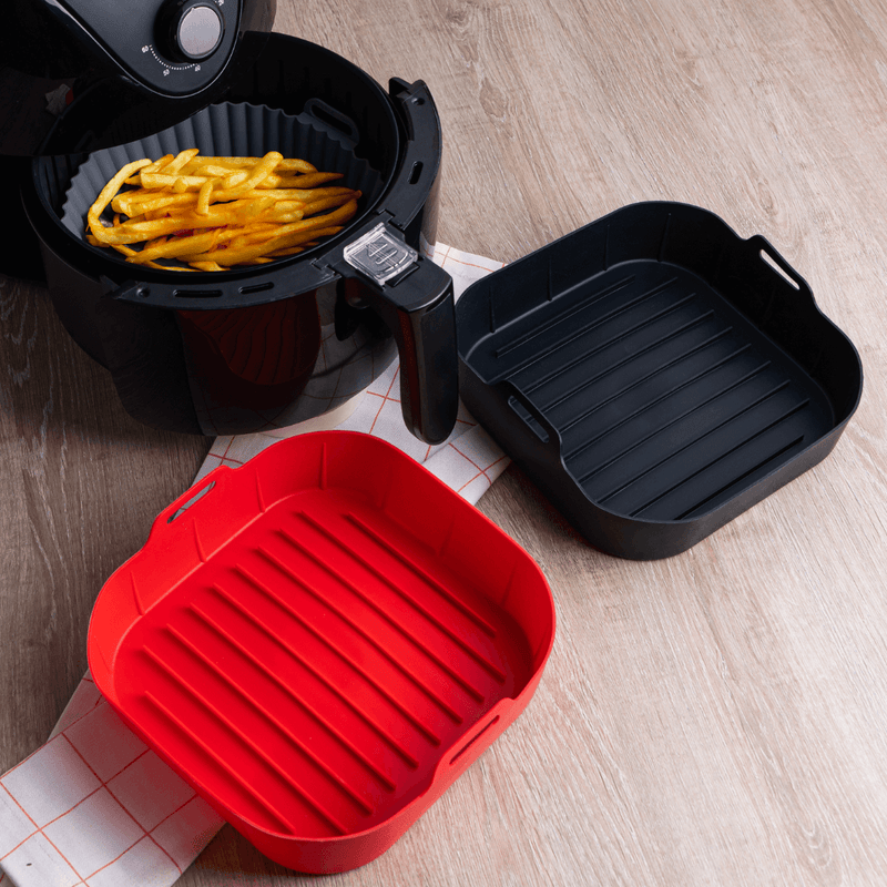 Forma de Silicone para Air Fryer Preta